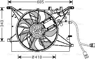 Ava Quality Cooling VO 7502 - Вентилятор, охолодження двигуна avtolavka.club