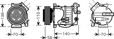 Ava Quality Cooling VOAK144 - Компресор, кондиціонер avtolavka.club