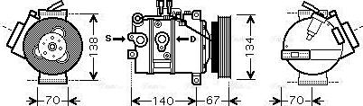 Ava Quality Cooling VOAK142 - Компресор, кондиціонер avtolavka.club