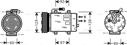 Ava Quality Cooling VO K029 - Компресор, кондиціонер avtolavka.club