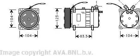 Ava Quality Cooling VO K102 - Компресор, кондиціонер avtolavka.club