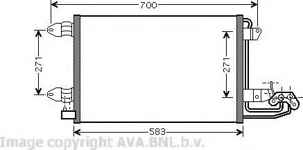 Ava Quality Cooling VW 5209 - Конденсатор, кондиціонер avtolavka.club