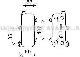 Ava Quality Cooling VW3392 - Масляний радіатор, рухове масло avtolavka.club