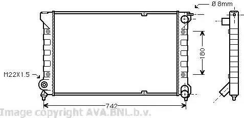 Ava Quality Cooling VW 2041 - Радіатор, охолодження двигуна avtolavka.club