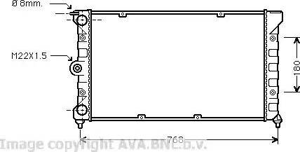 Ava Quality Cooling VW 2080 - Радіатор, охолодження двигуна avtolavka.club