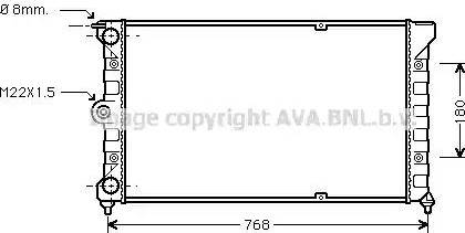 Ava Quality Cooling VW 2037 - Радіатор, охолодження двигуна avtolavka.club