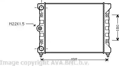 Ava Quality Cooling VW 2028 - Радіатор, охолодження двигуна avtolavka.club