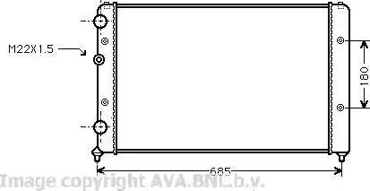 Ava Quality Cooling VW 2115 - Радіатор, охолодження двигуна avtolavka.club