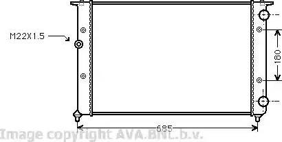 Ava Quality Cooling VW 2116 - Радіатор, охолодження двигуна avtolavka.club