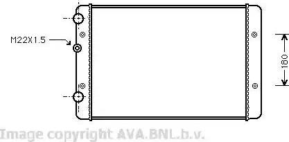 Ava Quality Cooling VW 2131 - Радіатор, охолодження двигуна avtolavka.club