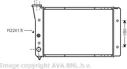 Ava Quality Cooling VW 2123 - Радіатор, охолодження двигуна avtolavka.club