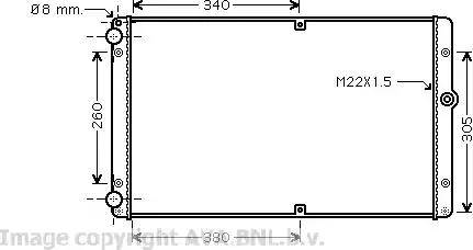 Ava Quality Cooling VW 2245 - Радіатор, охолодження двигуна avtolavka.club