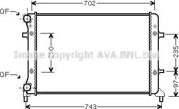 Ava Quality Cooling VWA2223 - Радіатор, охолодження двигуна avtolavka.club