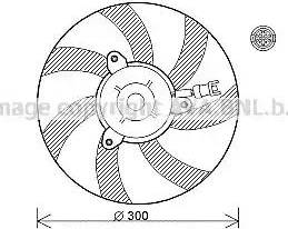 Ava Quality Cooling VW7527 - Вентилятор, охолодження двигуна avtolavka.club