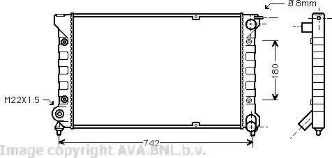 Ava Quality Cooling VWA2041 - Радіатор, охолодження двигуна avtolavka.club