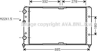 Ava Quality Cooling VWA2191 - Радіатор, охолодження двигуна avtolavka.club