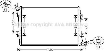 Ava Quality Cooling VWA2255 - Радіатор, охолодження двигуна avtolavka.club