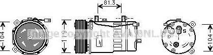 Ava Quality Cooling VWAK046 - Компресор, кондиціонер avtolavka.club