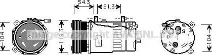 Ava Quality Cooling VWAK280 - Компресор, кондиціонер avtolavka.club