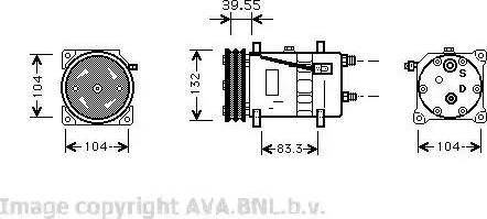 Ava Quality Cooling VW K074 - Компресор, кондиціонер avtolavka.club