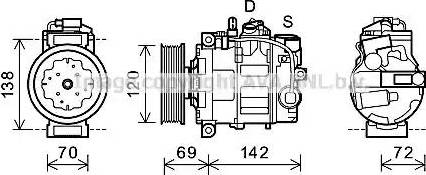 Ava Quality Cooling VWK321 - Компресор, кондиціонер avtolavka.club