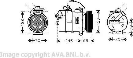 Ava Quality Cooling VW K261 - Компресор, кондиціонер avtolavka.club