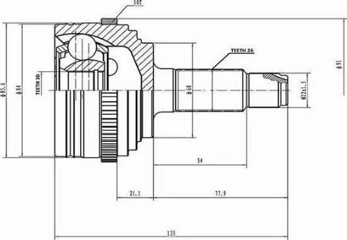 Aywiparts AW1510065A - Шарнірний комплект, ШРУС, приводний вал avtolavka.club