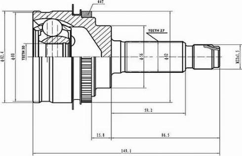 Aywiparts AW1510072A - Шарнірний комплект, ШРУС, приводний вал avtolavka.club