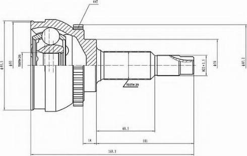 Aywiparts AW1510139A - Шарнірний комплект, ШРУС, приводний вал avtolavka.club