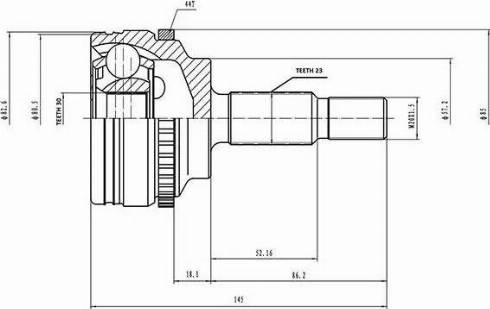 Aywiparts AW1510861A - Шарнірний комплект, ШРУС, приводний вал avtolavka.club