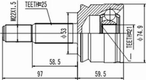 Aywiparts AW1510759 - Шарнірний комплект, ШРУС, приводний вал avtolavka.club