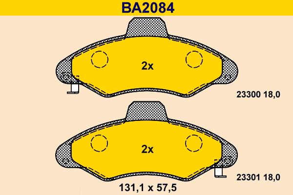 Barum BA2084 - Гальмівні колодки, дискові гальма avtolavka.club