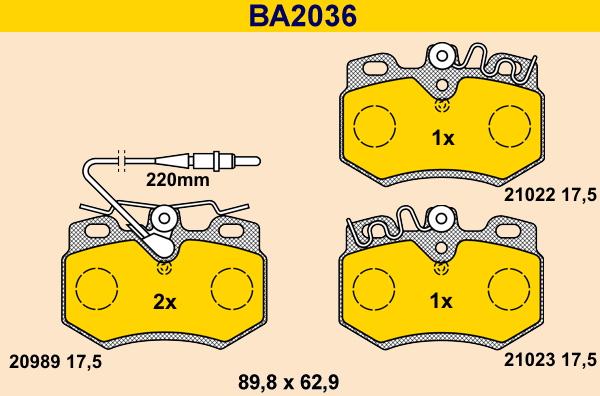 Barum BA2036 - Гальмівні колодки, дискові гальма avtolavka.club