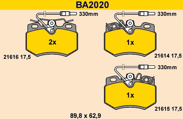 Barum BA2020 - Гальмівні колодки, дискові гальма avtolavka.club