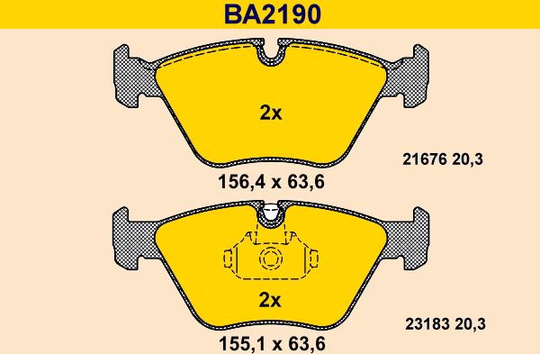 Barum BA2190 - Гальмівні колодки, дискові гальма avtolavka.club