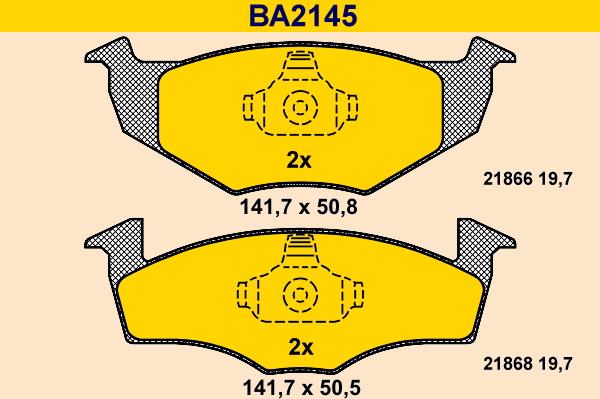 Barum BA2145 - Гальмівні колодки, дискові гальма avtolavka.club