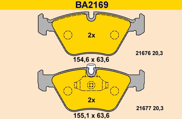 Barum BA2169 - Гальмівні колодки, дискові гальма avtolavka.club