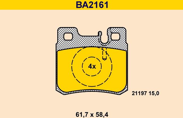 Barum BA2161 - Гальмівні колодки, дискові гальма avtolavka.club