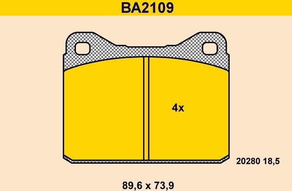 Barum BA2109 - Гальмівні колодки, дискові гальма avtolavka.club