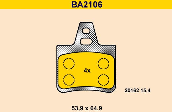 Barum BA2106 - Гальмівні колодки, дискові гальма avtolavka.club