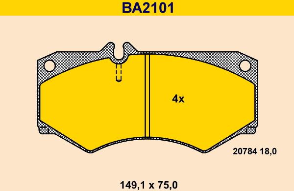 Barum BA2101 - Гальмівні колодки, дискові гальма avtolavka.club