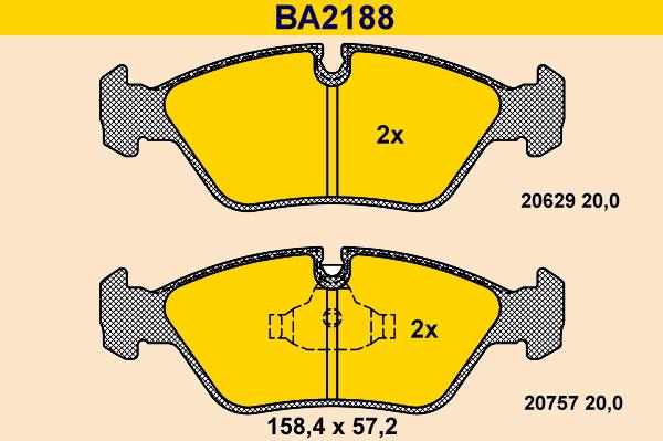 Barum BA2188 - Гальмівні колодки, дискові гальма avtolavka.club