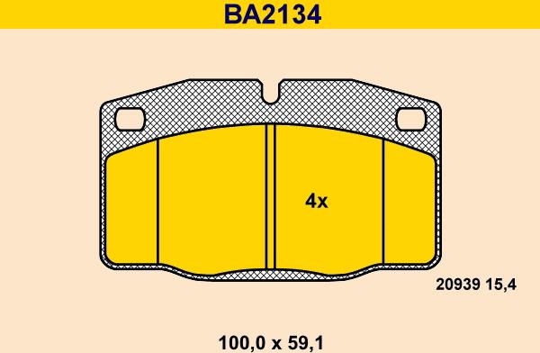 Barum BA2134 - Гальмівні колодки, дискові гальма avtolavka.club