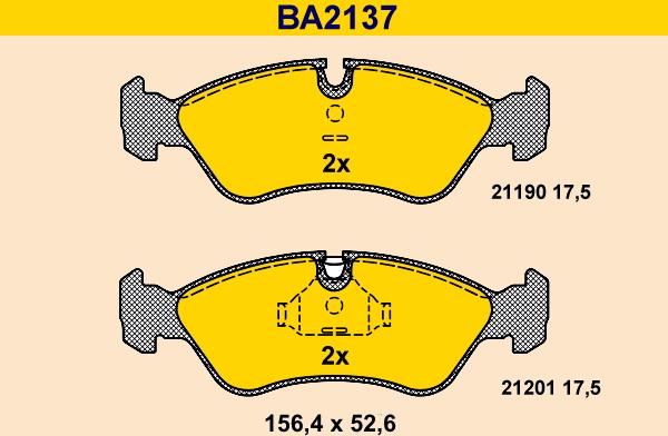 Barum BA2137 - Гальмівні колодки, дискові гальма avtolavka.club