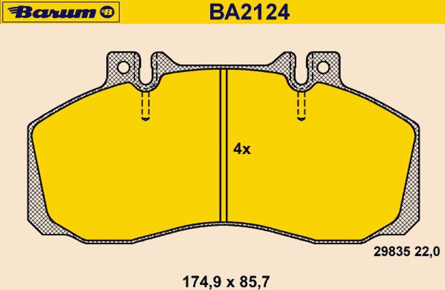 Barum BA2124 - Гальмівні колодки, дискові гальма avtolavka.club