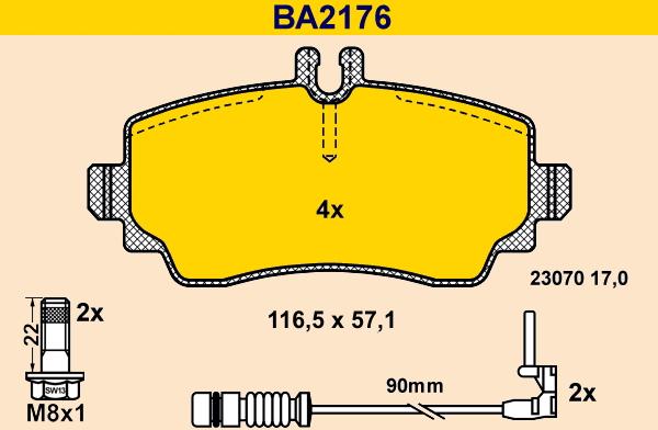 Barum BA2176 - Гальмівні колодки, дискові гальма avtolavka.club