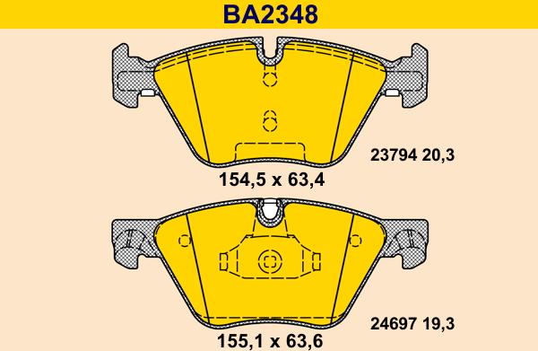 Barum BA2348 - Гальмівні колодки, дискові гальма avtolavka.club