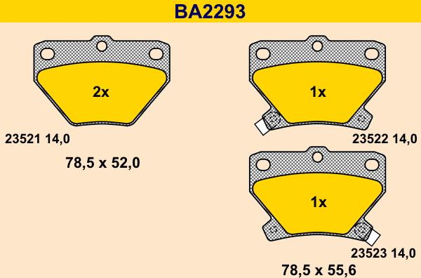 Barum BA2293 - Гальмівні колодки, дискові гальма avtolavka.club