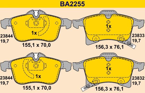 Barum BA2255 - Гальмівні колодки, дискові гальма avtolavka.club