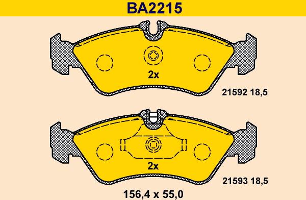 Barum BA2215 - Гальмівні колодки, дискові гальма avtolavka.club